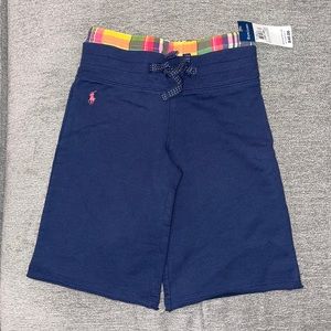 NWT Ralph Lauren Girls Navy Sweat Shorts